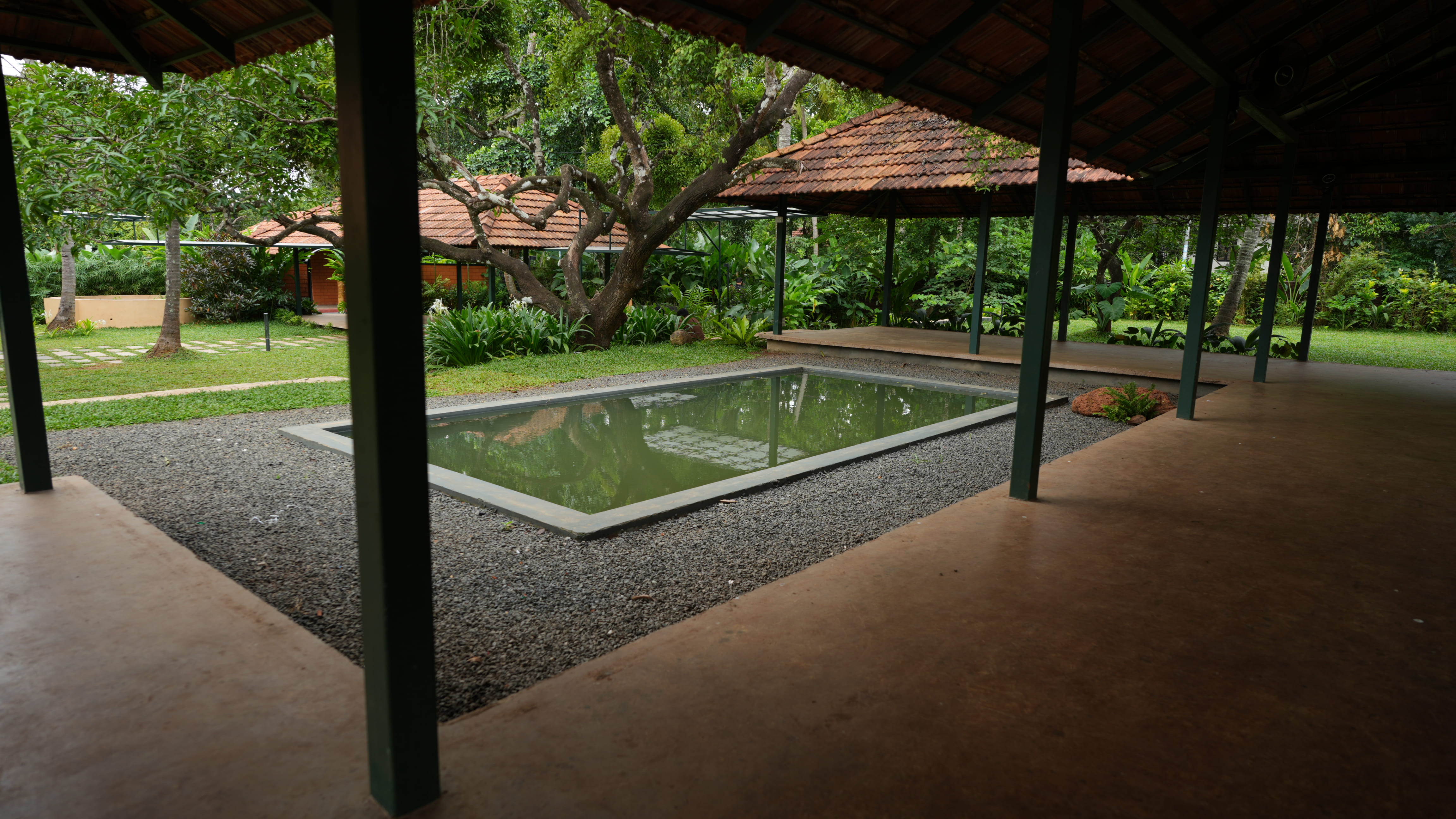 Spacious open pavilion